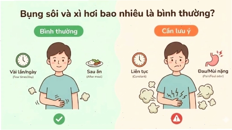Bụng sôi khi nào là bình thường