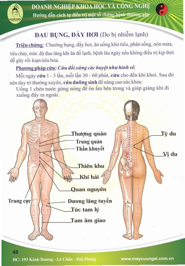 Cứu đau bụng đầy hơi