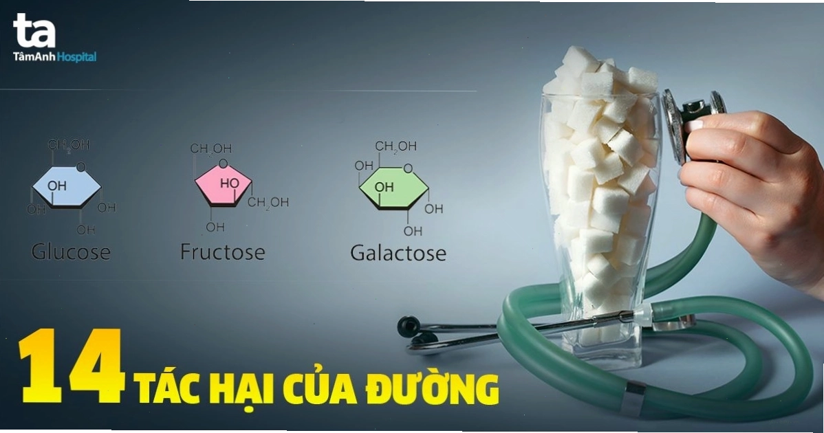 Đồ họa mô phỏng tác hại của đường lên các cơ quan nội tạng