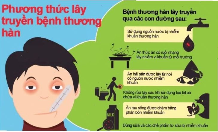 Đường lây truyền bệnh thương hàn và phó thương hàn qua nguồn nước và thực phẩm bẩn