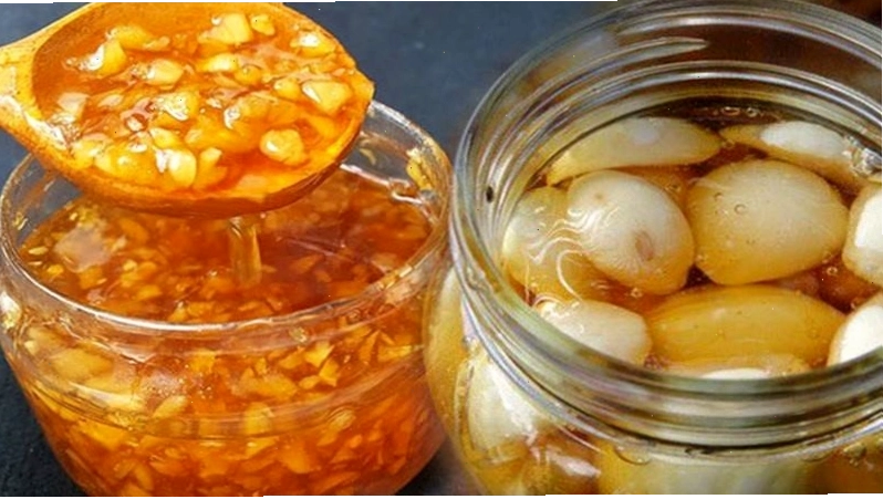 Hình ảnh nghệ thuật tỏi và mật ong