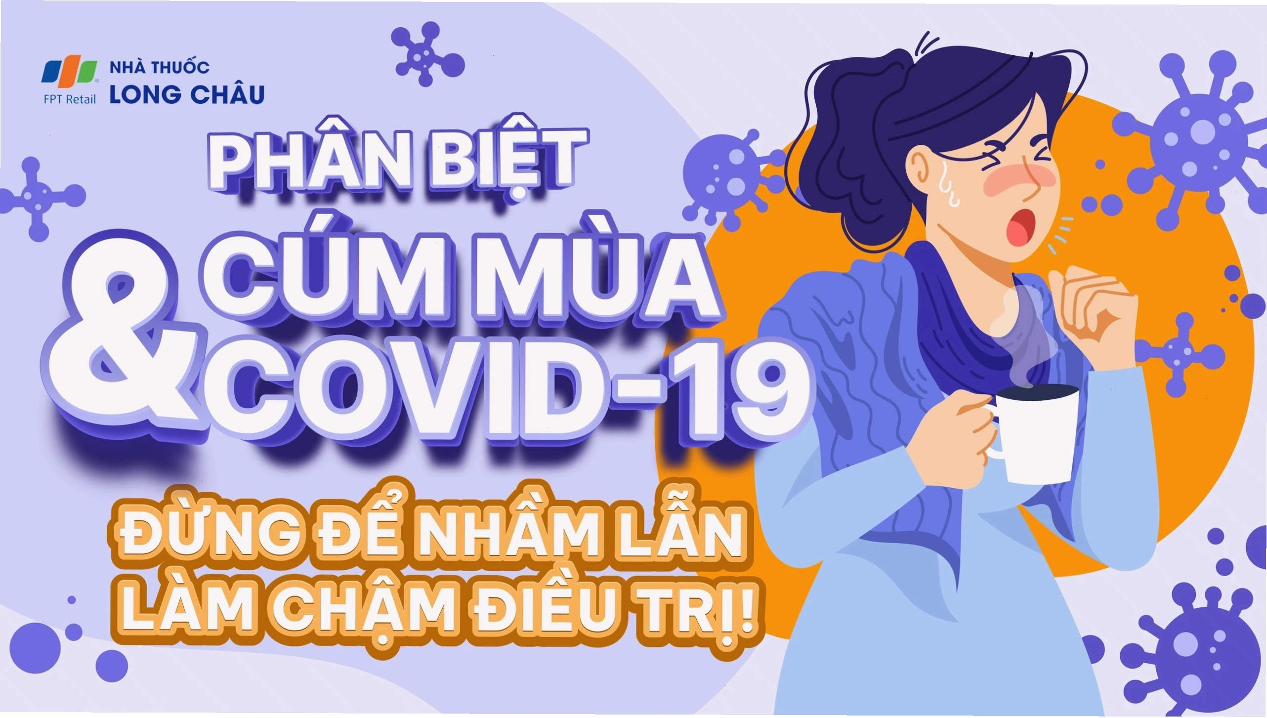 Hình ảnh so sánh sự khác biệt giữa bệnh cúm mùa và bệnh do virus SARS-CoV-2