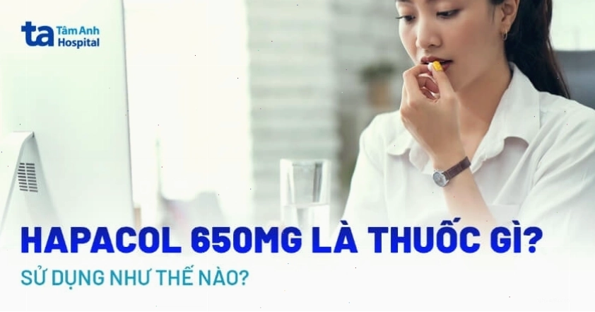 Hộp thuốc hapacol 650mg được sử dụng phổ biến trong giảm đau hạ sốt