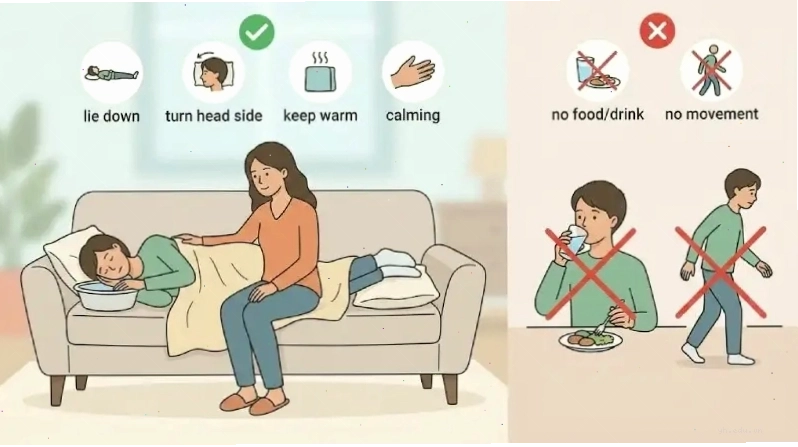 Hướng dẫn sơ cứu nôn ra máu tại nhà