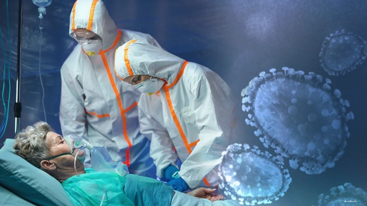 Minh họa cách virus SARS-CoV-2 xâm nhập vào tế bào phổi