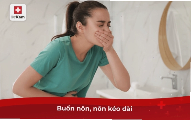 Minh họa tình trạng buồn nôn kéo dài ảnh hưởng sức khỏe