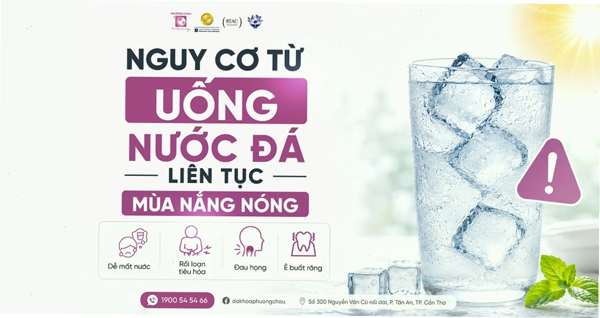 Nguy cơ sức khỏe từ thói quen uống nước đá