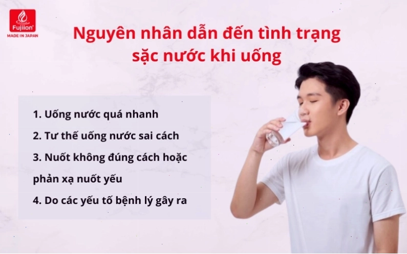 Nguyên nhân dẫn đến tình trạng sặc nước khi uống