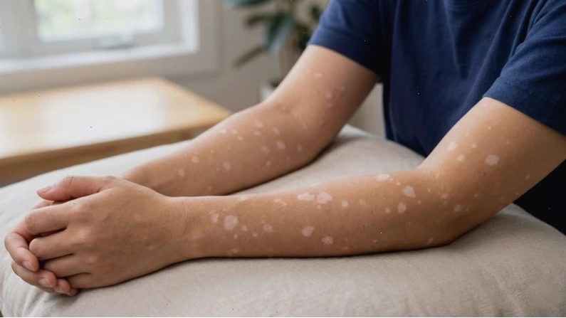 Nhận diện màu sắc và ranh giới vùng da bị đốm trắng