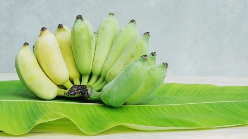 Nông sản chuối xanh tươi mới dùng trong chế biến thực phẩm
