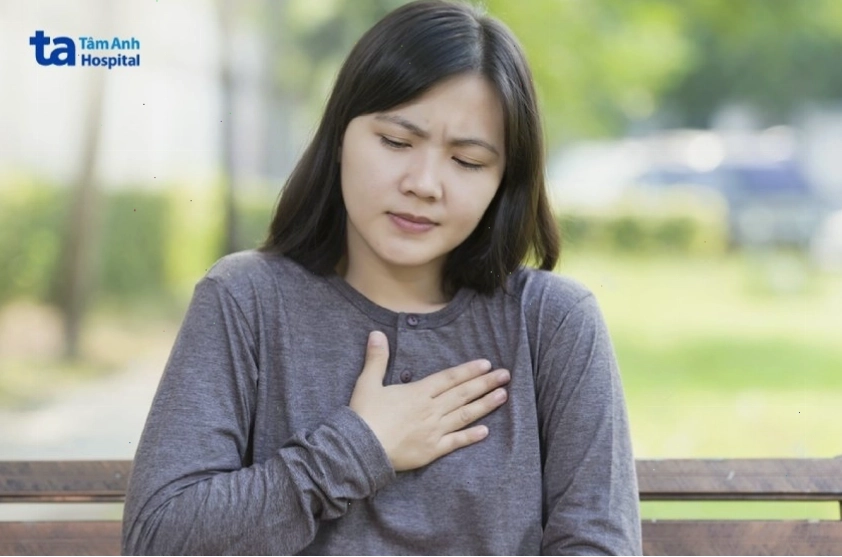 Sơ đồ mô phỏng bệnh lý tim mạch gây tức ngực