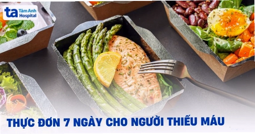 Thực đơn 7 ngày cho người thiếu máu