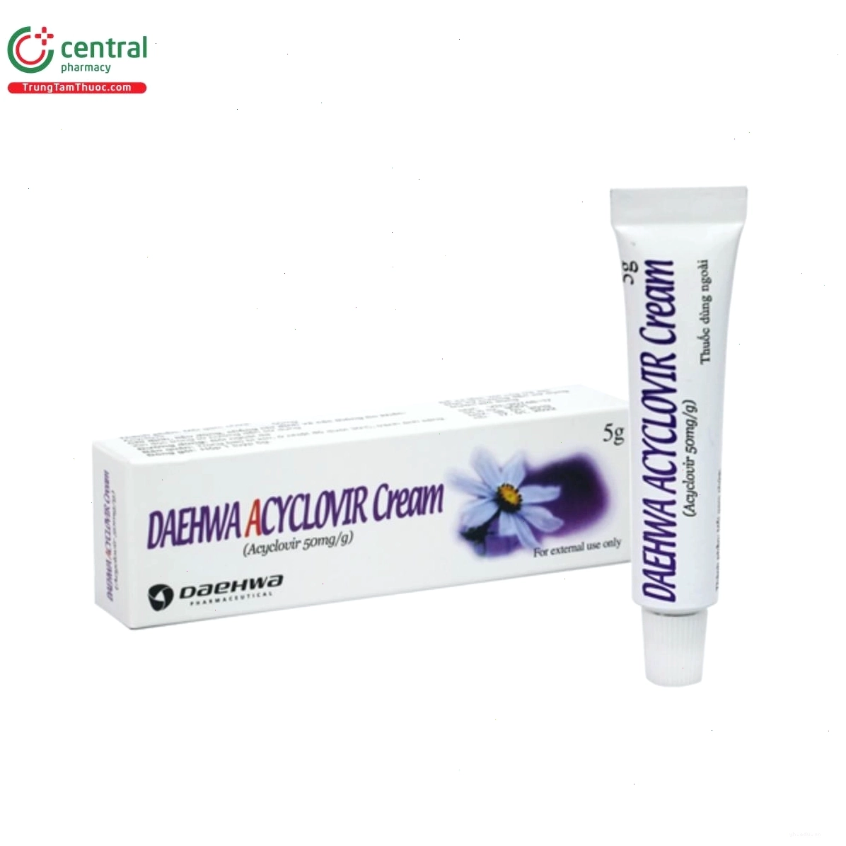 Tuýp thuốc bôi da Daehwa Acyclovir Cream