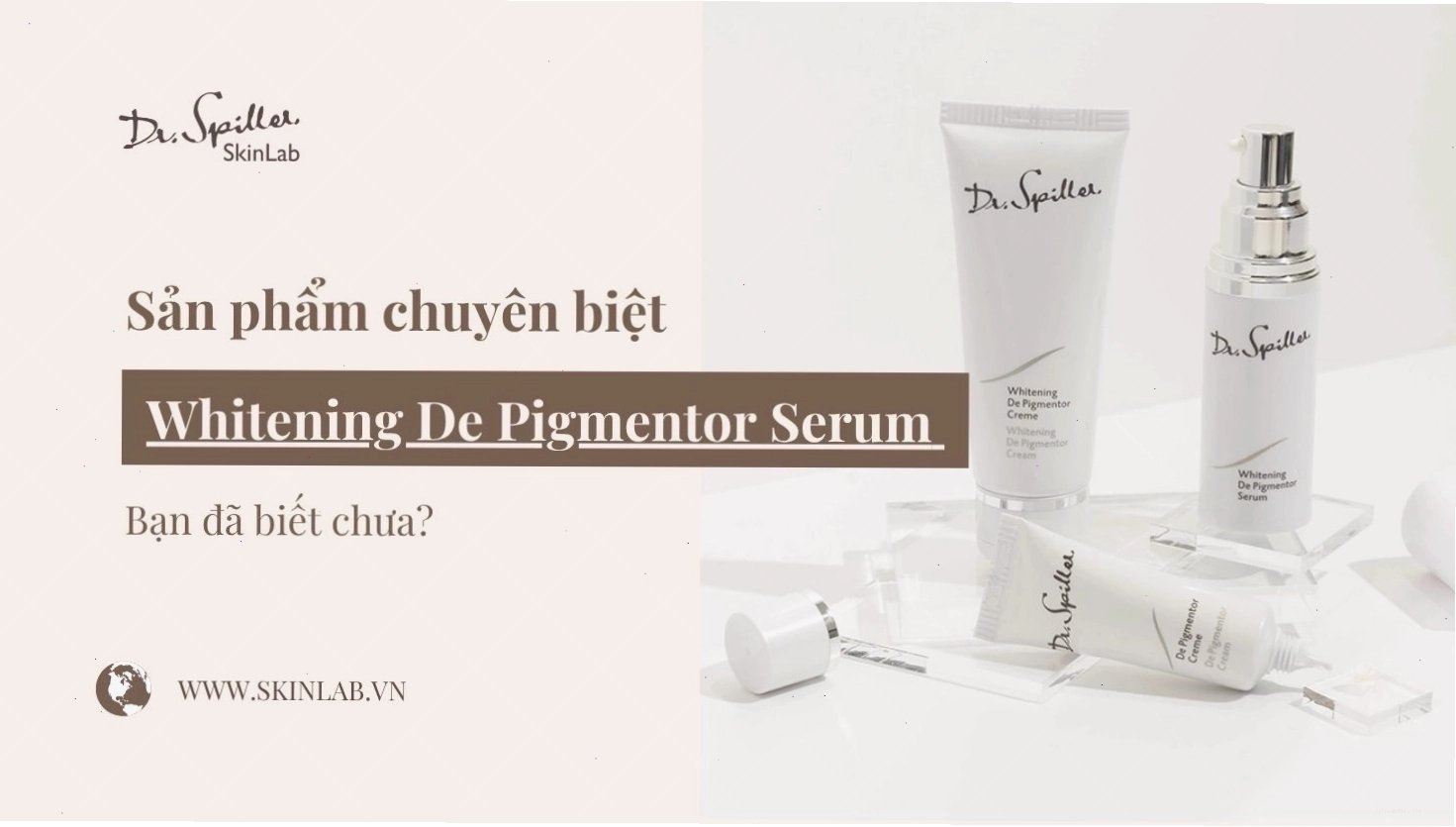 Whitening De Pigmentor Serum làm sáng da, làm mờ đốm đen, ức chế hình thành melanin.